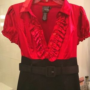 Dress  red and black